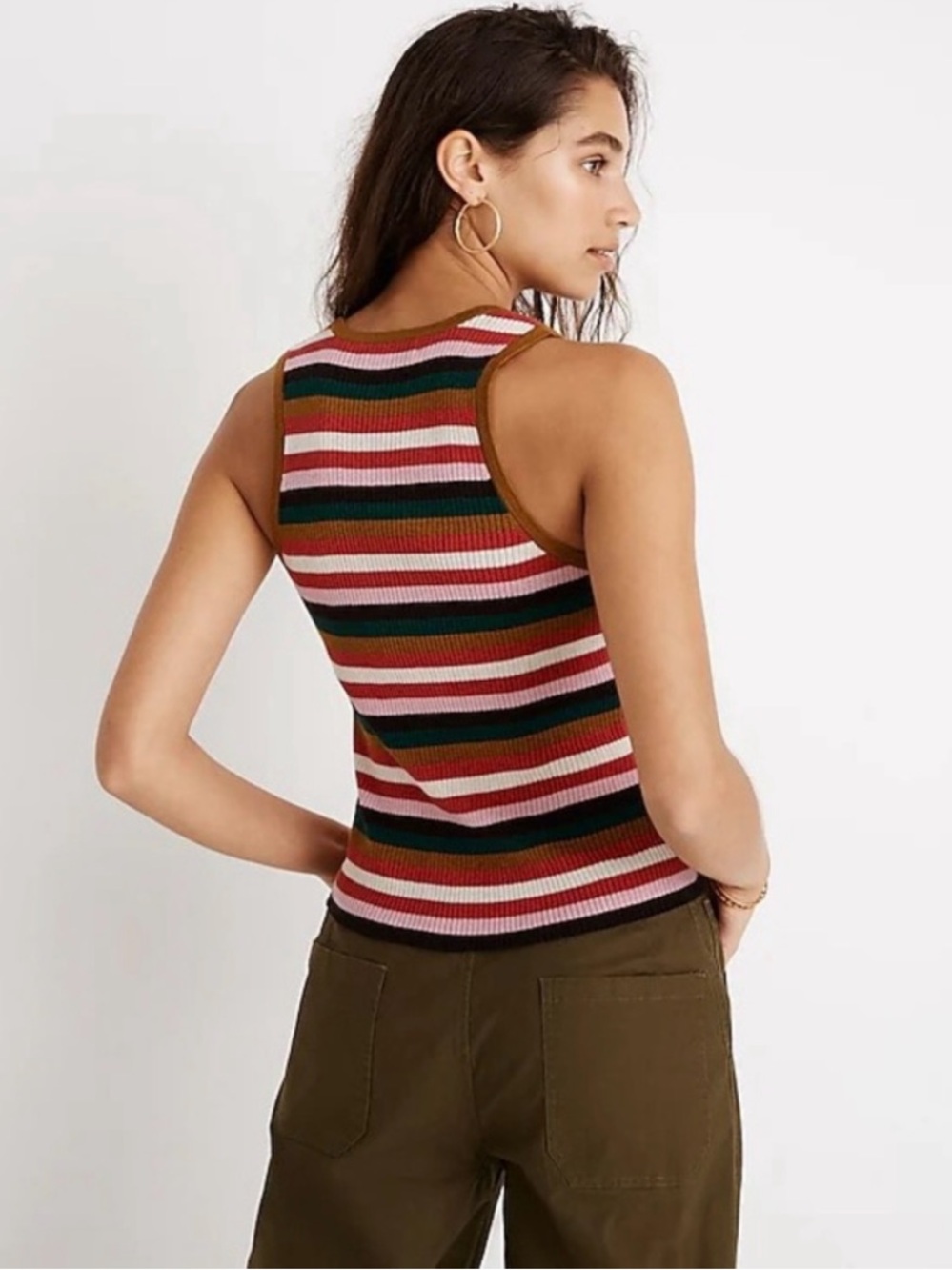 Madewell Multicolor Striped Ribbed Tank - Picture 2 of 4